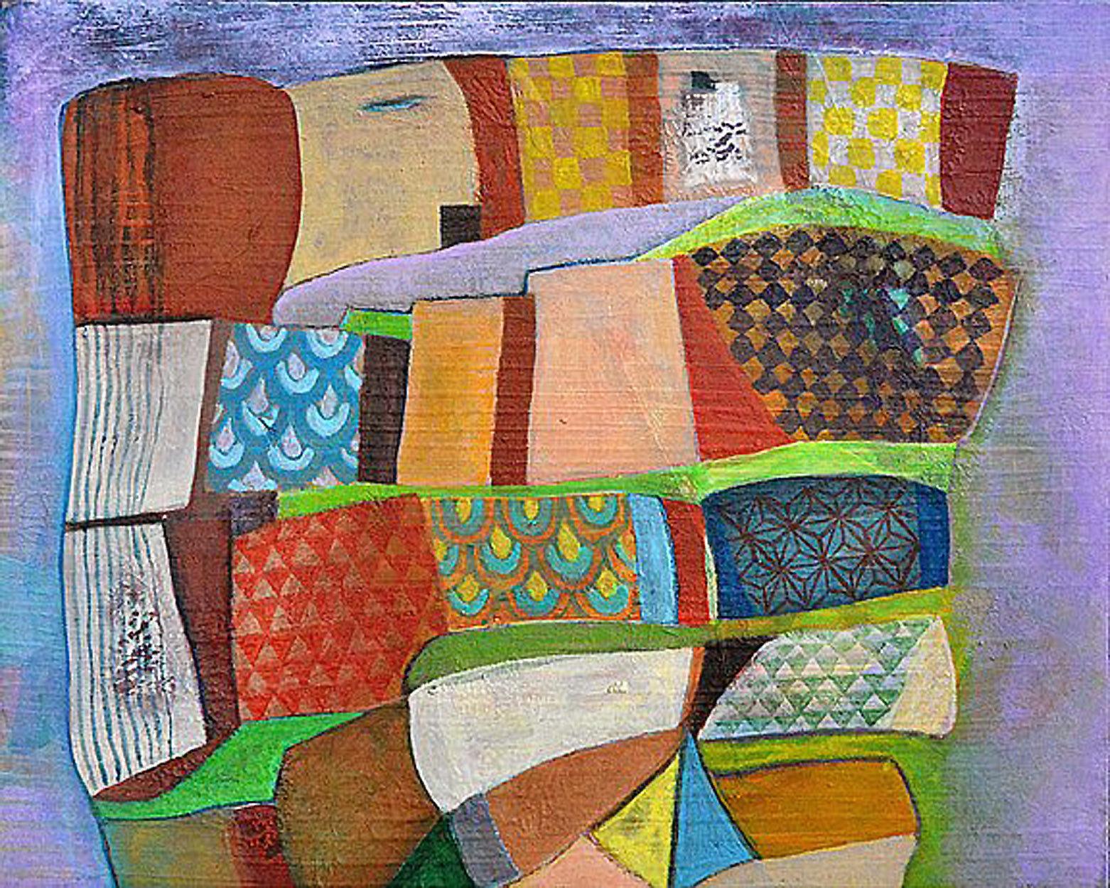 Kyoko Miyabe Art Print: Homage to Vieira da Silva I - Modern Abstract Wall Decor for Living Room, Office & Gallery
