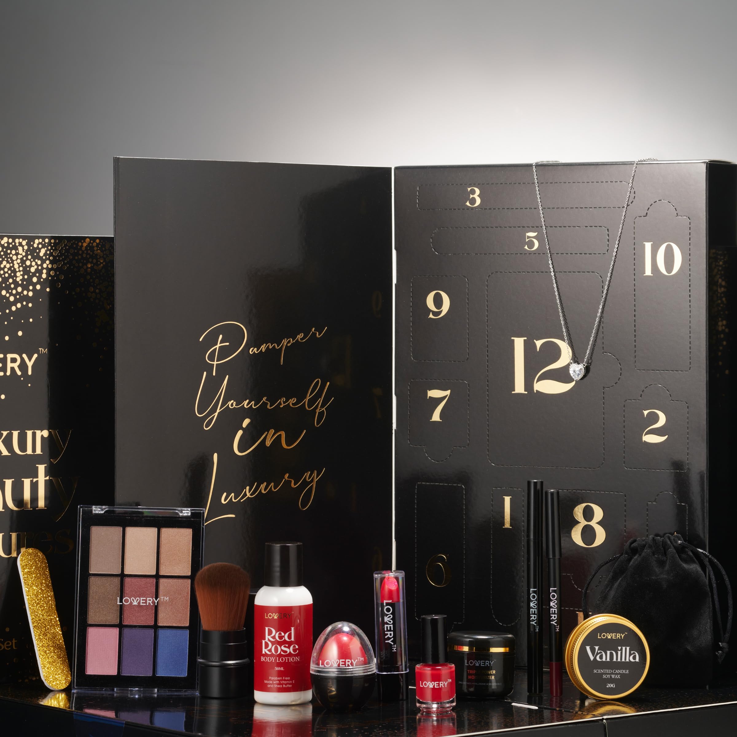 12-Day Beauty Gift Set for Women - Skincare & Makeup Birthday Gift Box with Surprises | Perfect for Her Birthday, Anniversary, Valentine's Day & Special Occasions