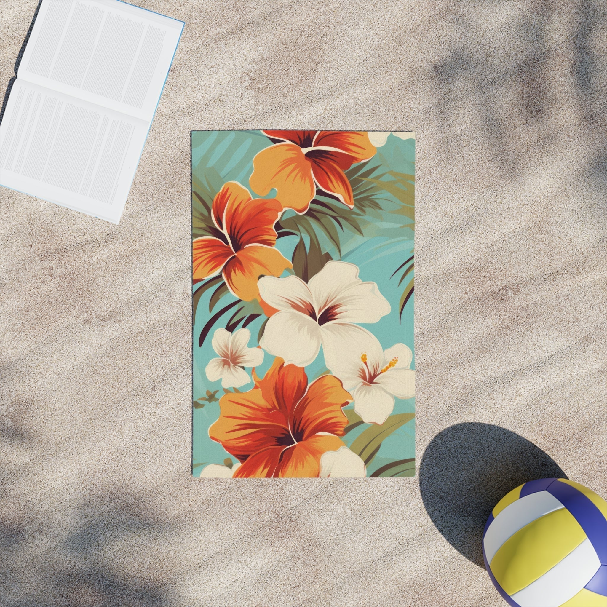 Premium Flowers Beach Towel - Large, Soft & Absorbent Quick-Dry Towel for Pool, Beach, Yoga & Travel - Floral Design