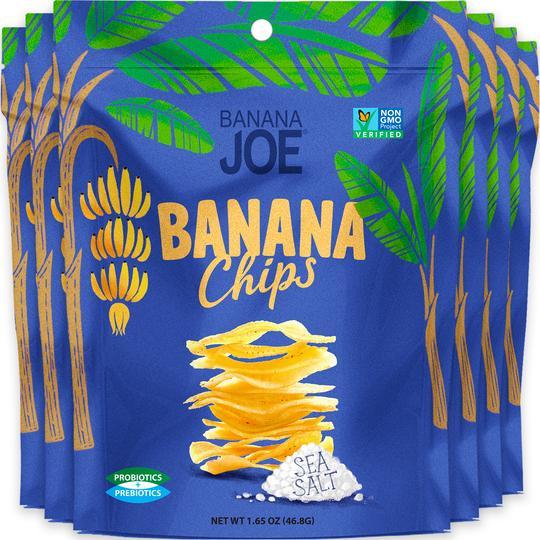 Banana Joe Crunchy Banana Chips - Healthy Snack for Kids & Adults - Gluten-Free, Non-GMO, Vegan - Perfect for School Lunches, Hiking & Movie Nights