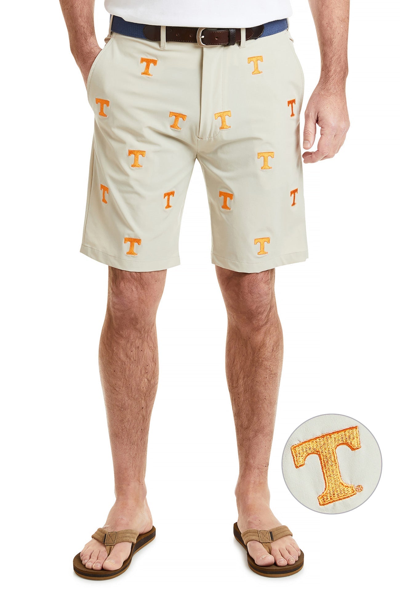Tennessee Volunteers Performance Shorts - Khaki Athletic Shorts for Men, Breathable & Quick-Dry for Gym, Running, and Casual Wear