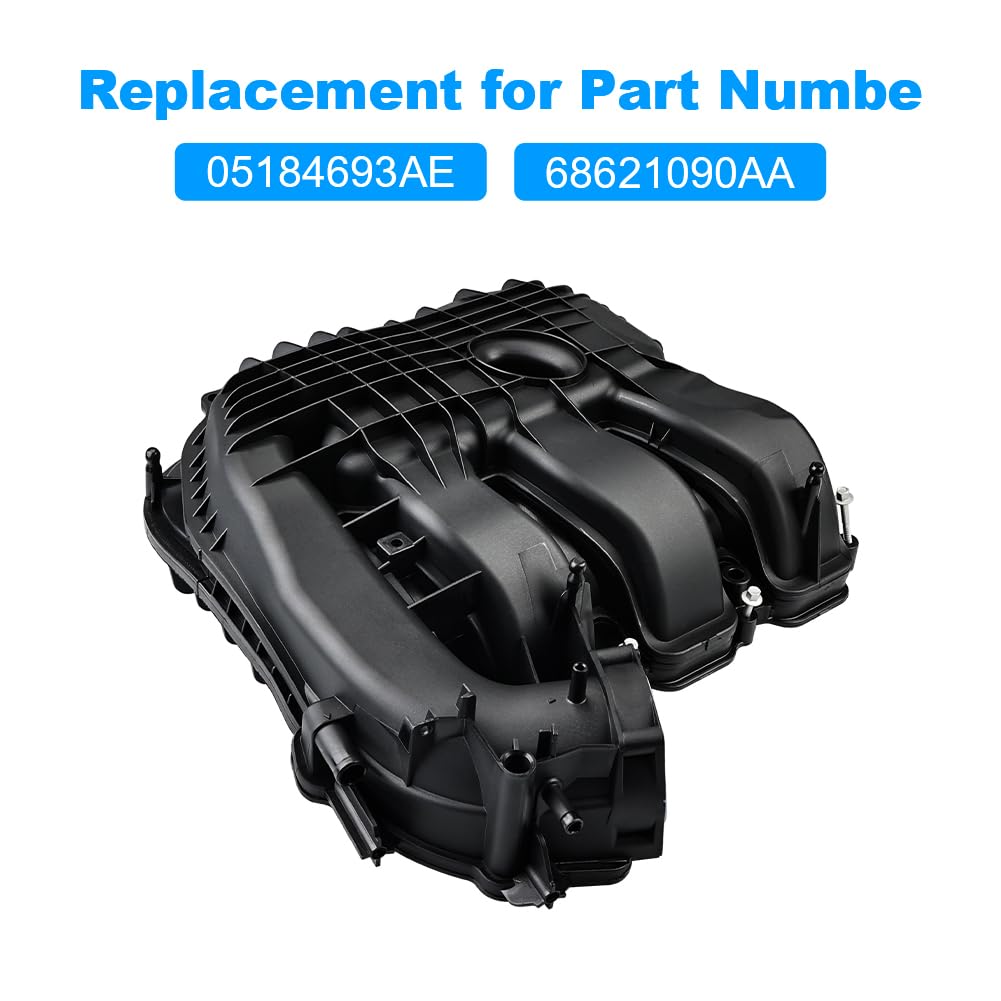High-Performance Intake Manifold Replacement for 2011-2020 Jeep Grand Cherokee, Chrysler 200/300/Town & Country, Dodge Journey/Challenger/Avenger/Charger/Durango - Compatible with OEM 05184693AE & 68621090AA - Perfect for Engine Upgrades & Performance Tuning