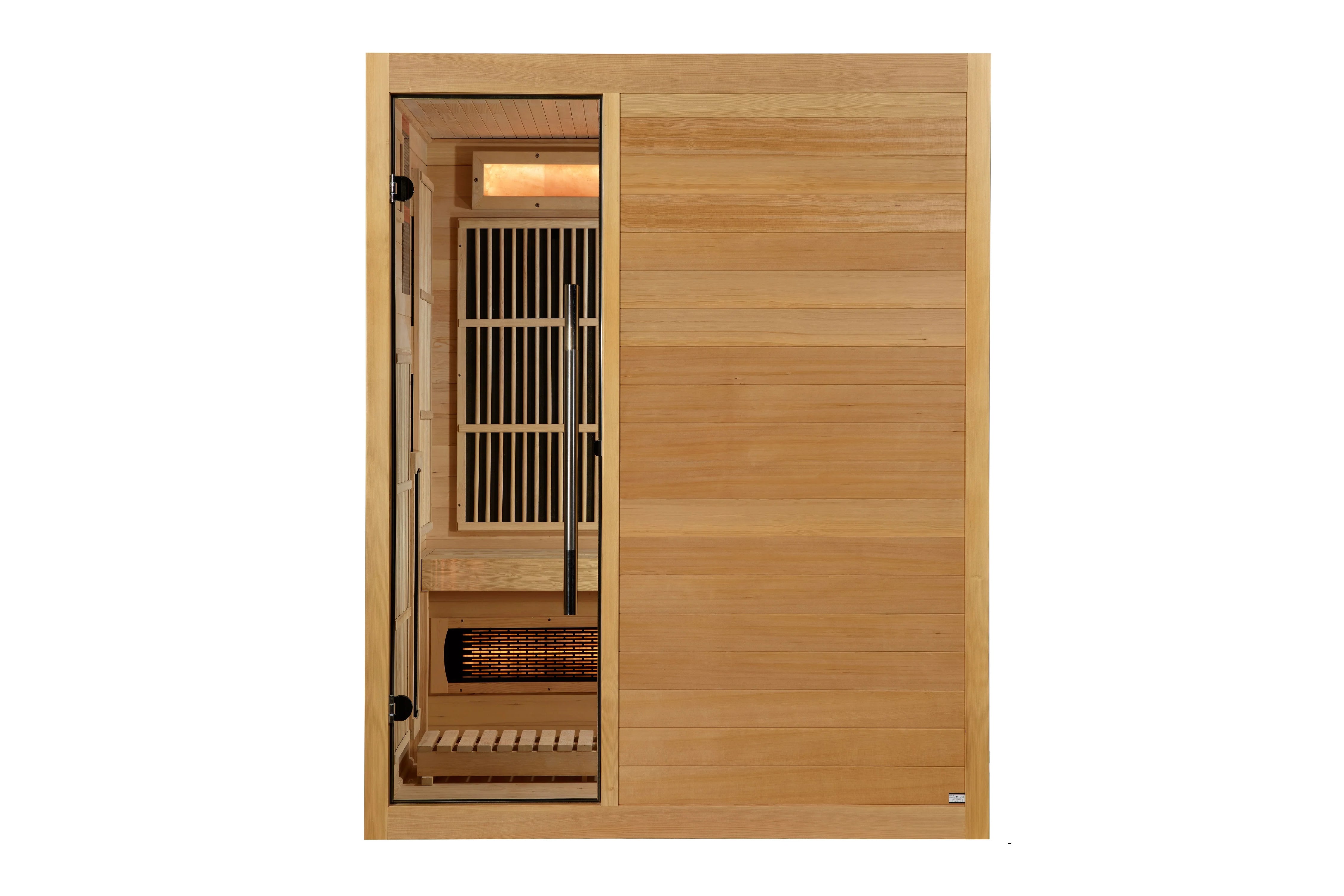 Golden Designs 2025 Soria 3-Person Hybrid Sauna for Indoor Use - Full Spectrum Infrared & Traditional Steam with Harvia Stove - Perfect for Home Relaxation, Detox & Muscle Recovery