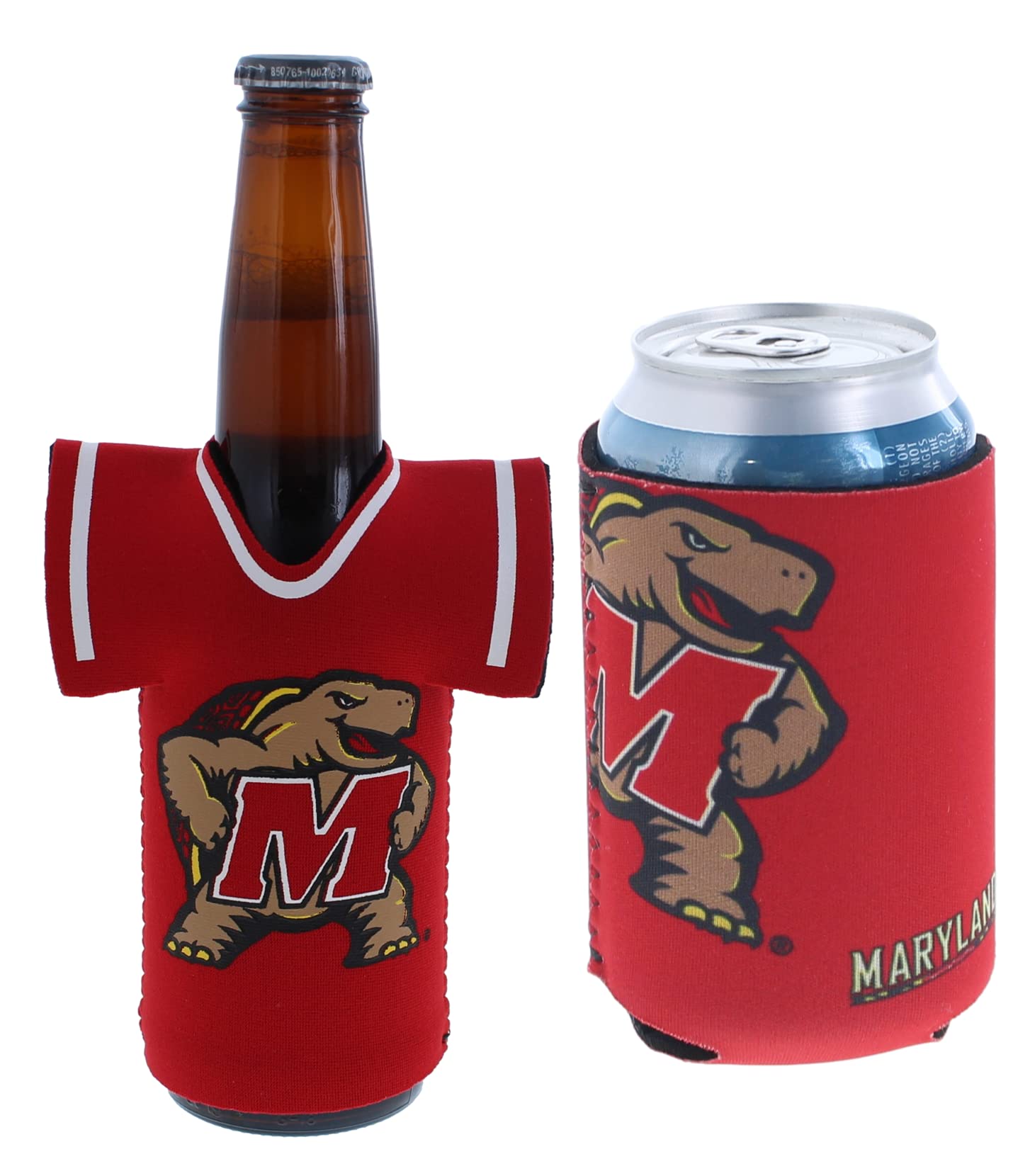 College Team Color Logo Insulated Can & Bottle Holder - 2-Pack Beverage Cooler Set for Tailgating, Picnics, and Outdoor Parties