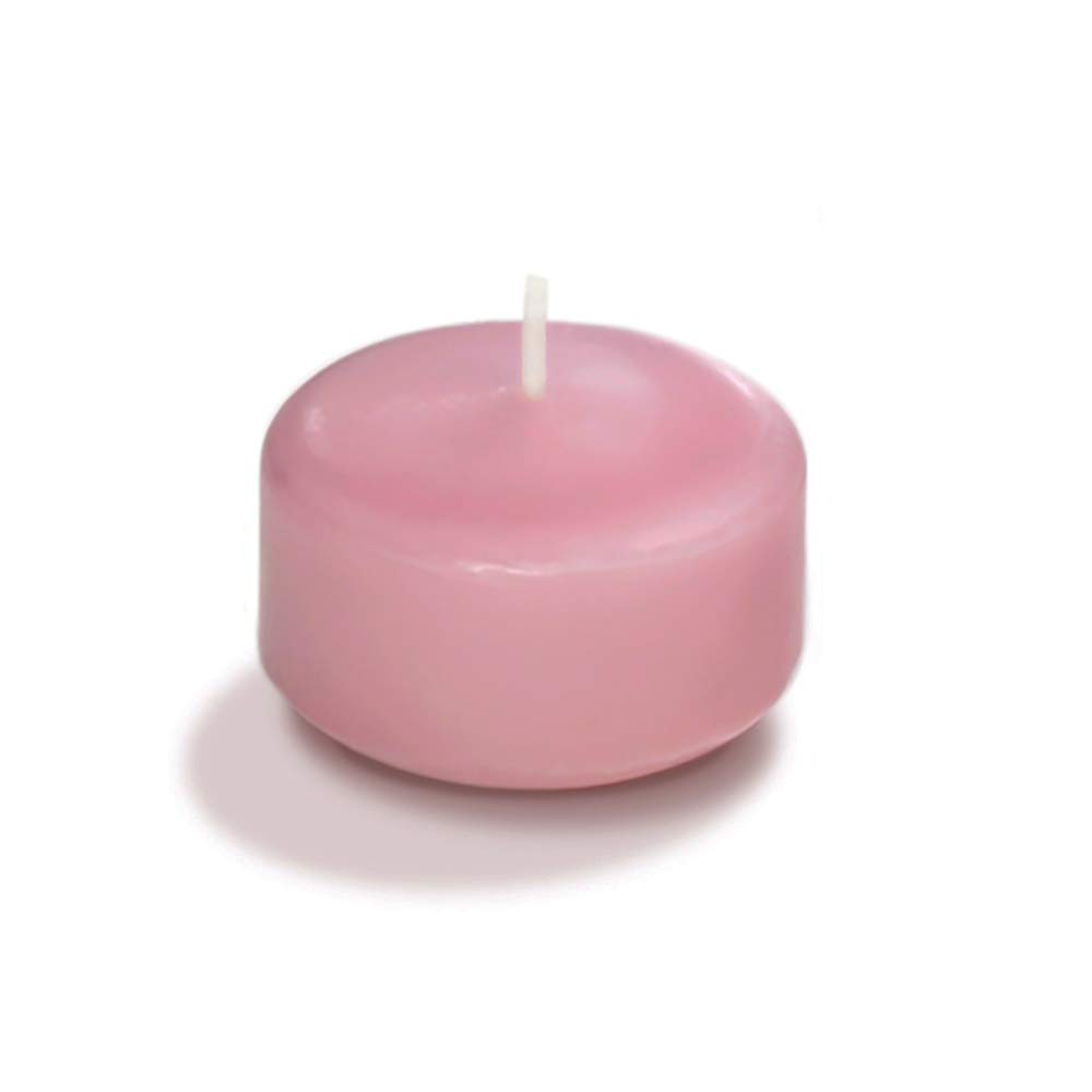 Yummi 1.75 Inch Light Rose Floating Candles - Pack of 20 for Weddings, Baths & Romantic Decor