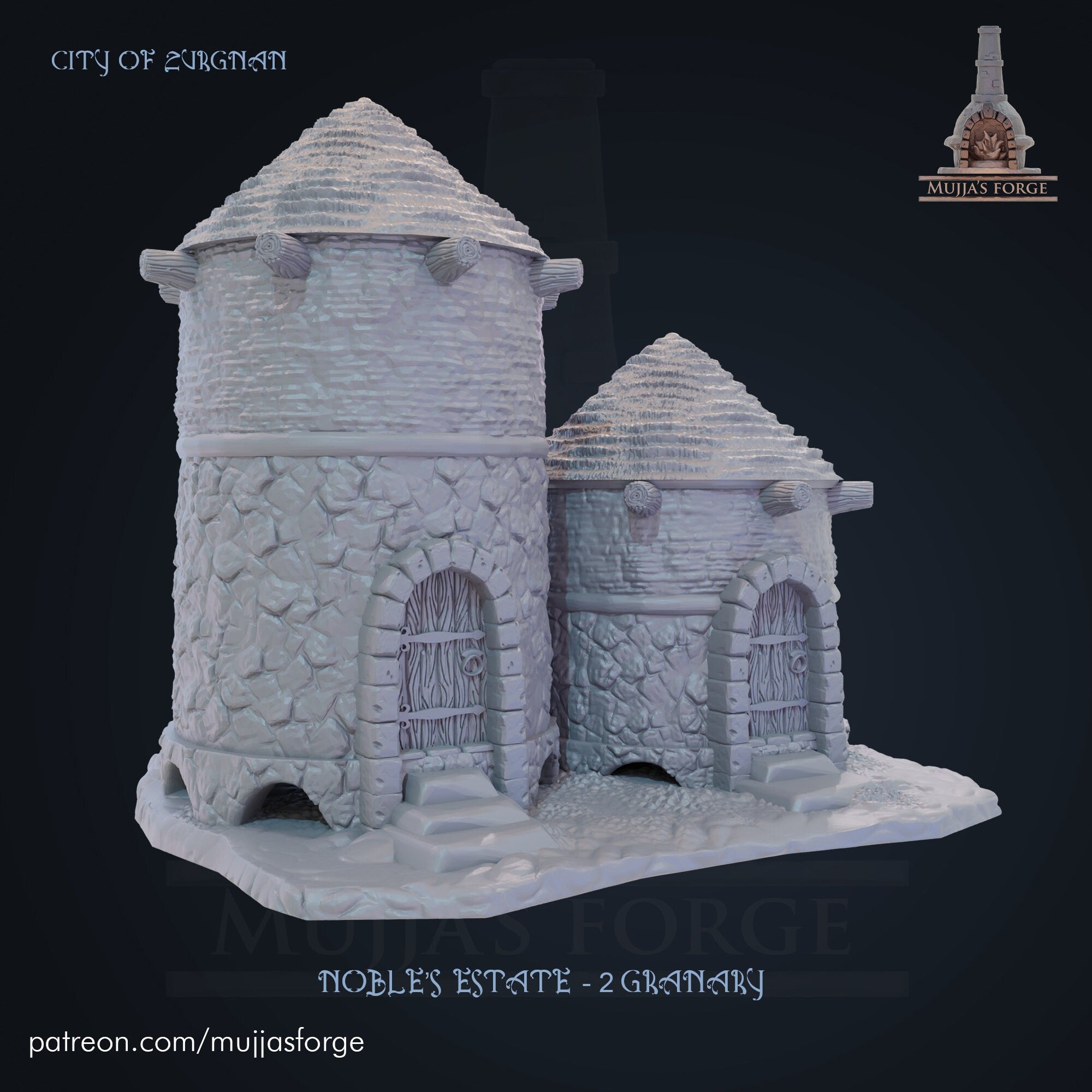 Zurgnan Granary - 28mm D&D Terrain for Farm & Noble Estate Scenes | Dungeons & Dragons Miniature Battle Map Accessory
