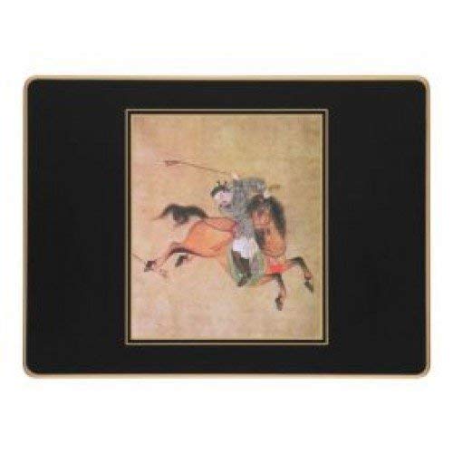 Lady Clare English Placemats Set of 4 - Elegant Ming Polo Design - 11.73 x 8.74 Inch Small Table Mats - Perfect for Dining Room, Kitchen, and Holiday Table Decor
