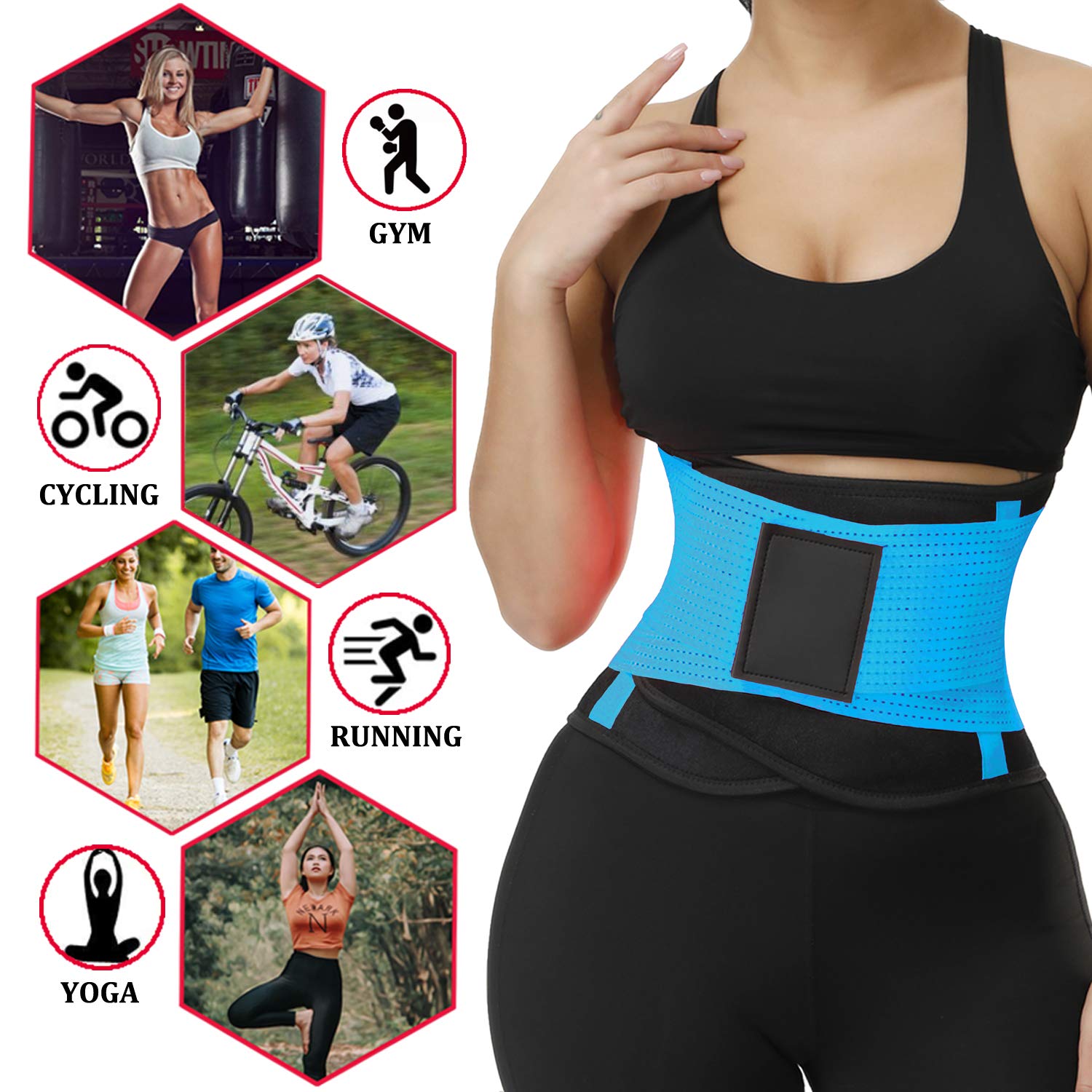 VENUZOR Waist Trainer Belt for Women - Slimming Waist Cincher & Body Shaper - Postpartum Recovery & Workout Girdle - Tummy Control Corset for Weight Loss & Gym Training