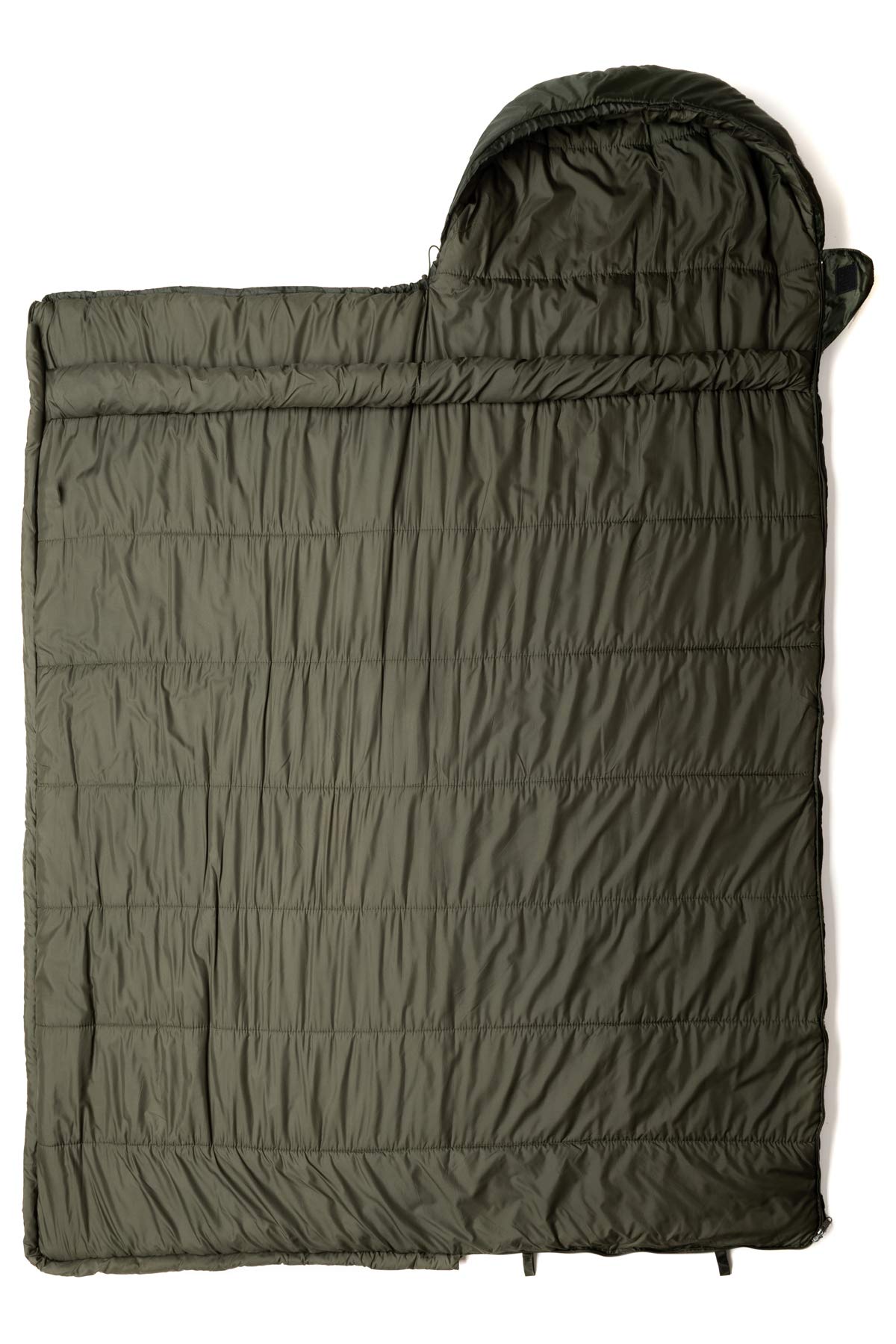 Snugpak Basecamp Ops Navigator Sleeping Bag - Left Hand Zip, Olive Green, Compact & Lightweight with Compression Sack - Perfect for Camping, Hiking & Outdoor Adventures