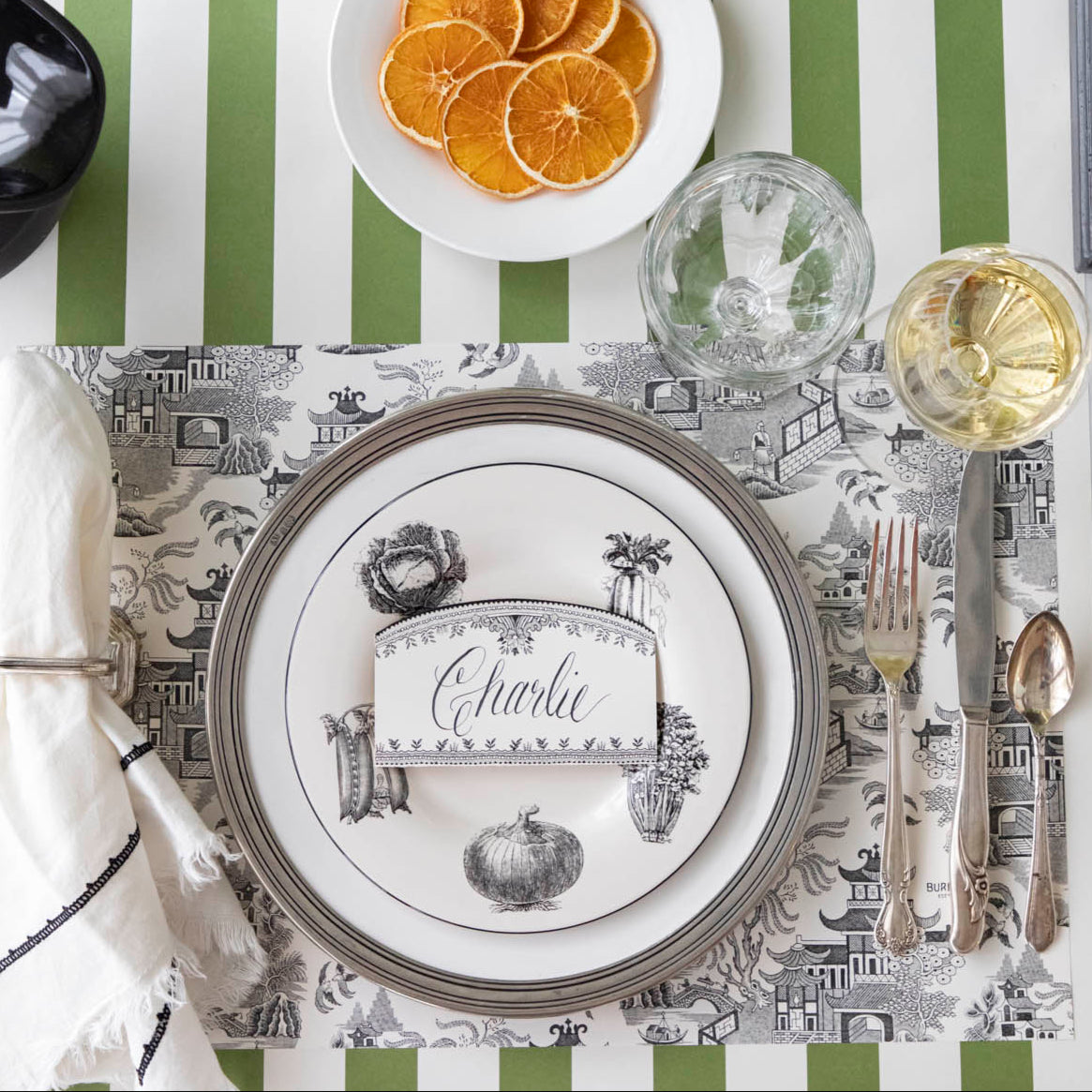 Burleigh Black Place Card Holders - Elegant Wedding & Event Table Name Cards for Seating Assignments - Perfect for Dinner Parties, Bridal Showers, and Formal Gatherings
