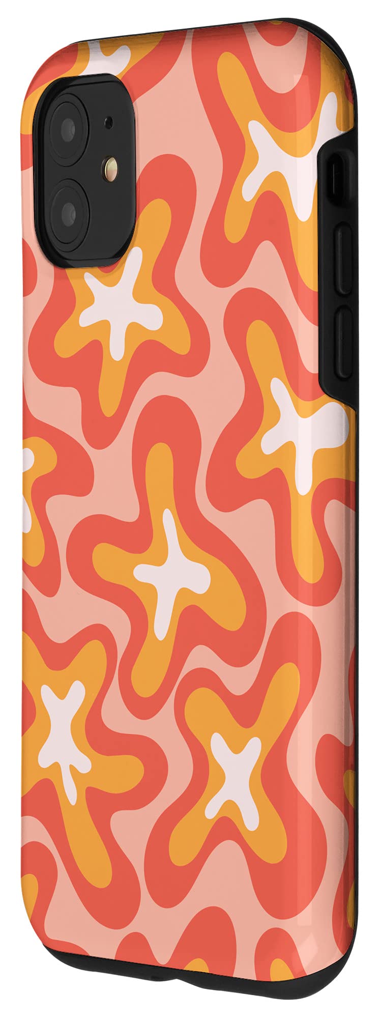Retro Groovy Abstract 70s 80s Psychedelic iPhone 11 Case - Vintage Squiggle Design for Trendy Protection | Perfect for Music Festivals, Vintage Lovers & Hippie Style