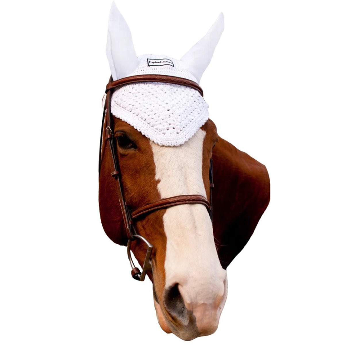Equine Couture Fly Bonnet for Horses - Breathable Mesh Fly Mask with UV Protection - Perfect for Riding, Training, and Outdoor Horse Care