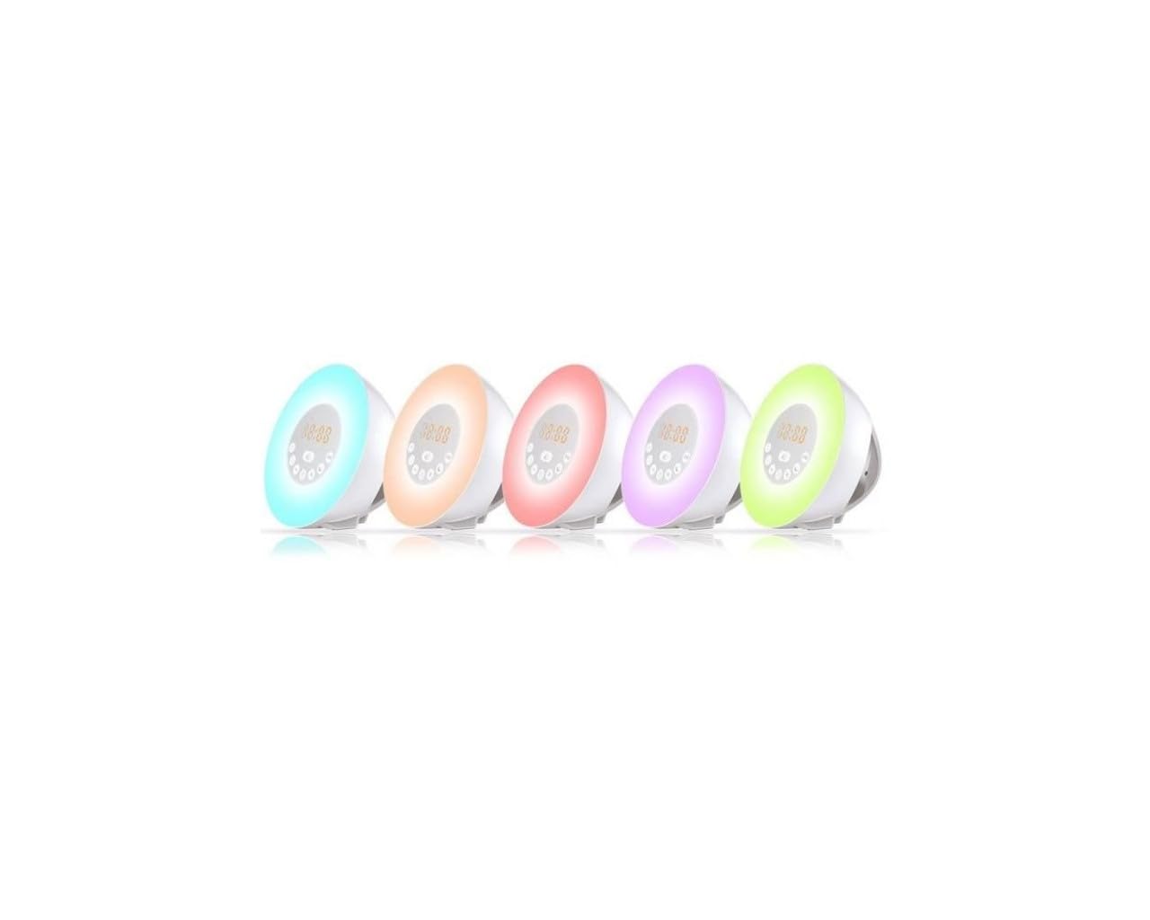 CGV | Aruna Sunrise Alarm Clock with Dawn & Dusk Simulation, 6 Color Changing Night Light - Perfect for Bedroom, Nursery & Light Therapy