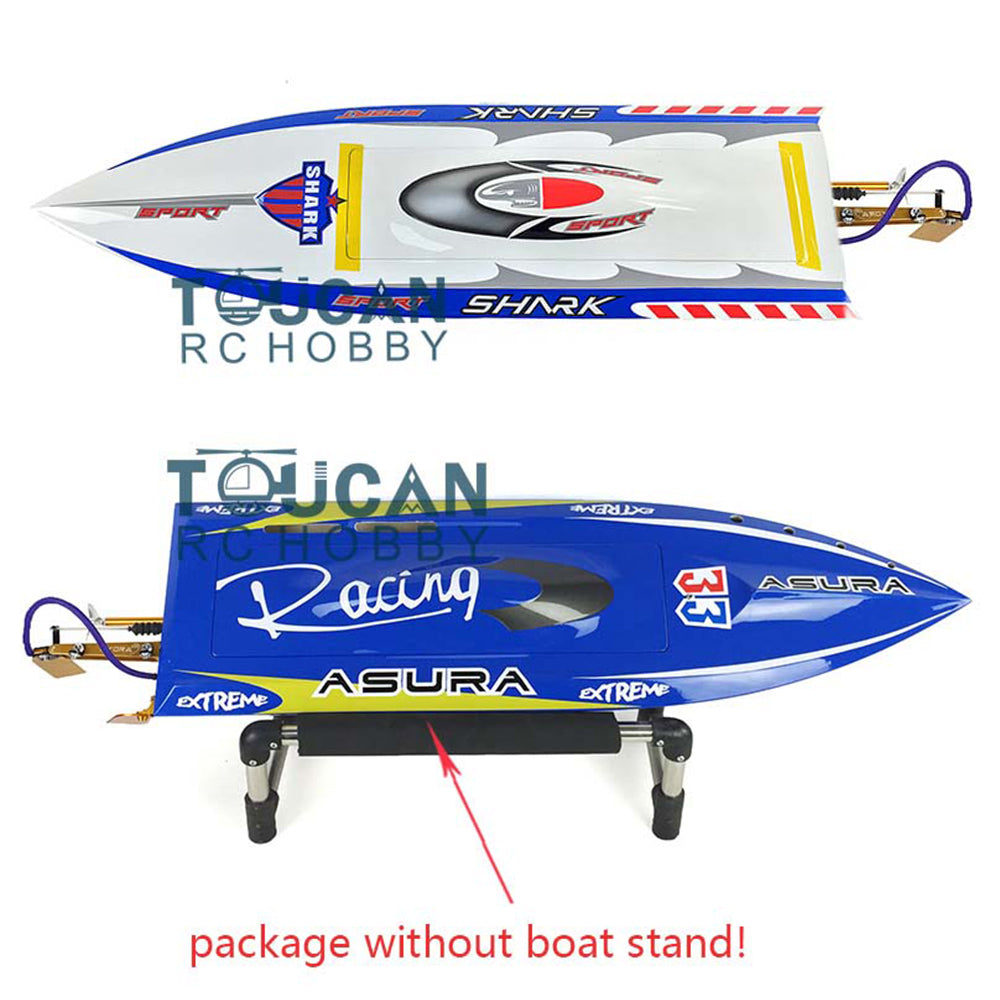 H750 Fiber Glass Blue Electric RC Racing Boat with Motor, Servo & ESC - DIY Model Kit (750x210x120mm, 65-75km/h) - Perfect for Ponds, Lakes & Competitive Racing - Gift for Hobbyists & RC Enthusiasts