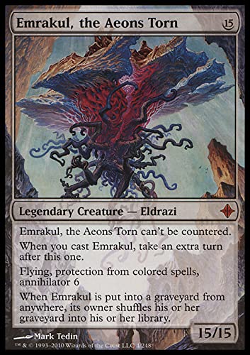 Magic: The Gathering Singles - Emrakul, The Aeons Torn (4) MTG Card from Rise of The Eldrazi ROE Set | Colorless Eldrazi Creature for Commander, Modern & Legacy Decks | Collectible Trading Card Game for Strategy Players
