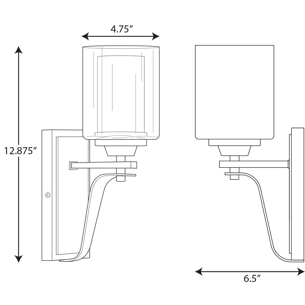 Progress Lighting Kene Collection 1-Light Clear Glass Craftsman Bath Vanity Light in Brushed Nickel - Perfect for Bathroom Vanity, Powder Room, or Dressing Area Lighting