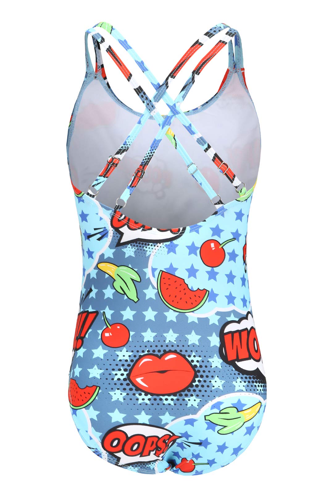 Rainbow Striped One Piece Swimsuits for Girls - Cute Bathing Suit for Kids Swimwear | Perfect for Beach, Pool & Summer Vacations