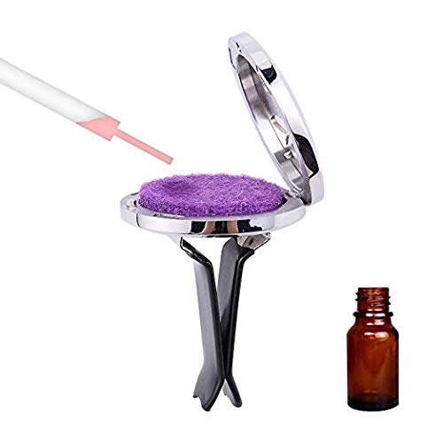 Celtic Weave 30mm Car Aromatherapy Essential Oil Diffuser - Stainless Steel Vent Clip Air Freshener with 7 Pads & 1 Free Oil | Perfect for Cars, Offices & Home Use