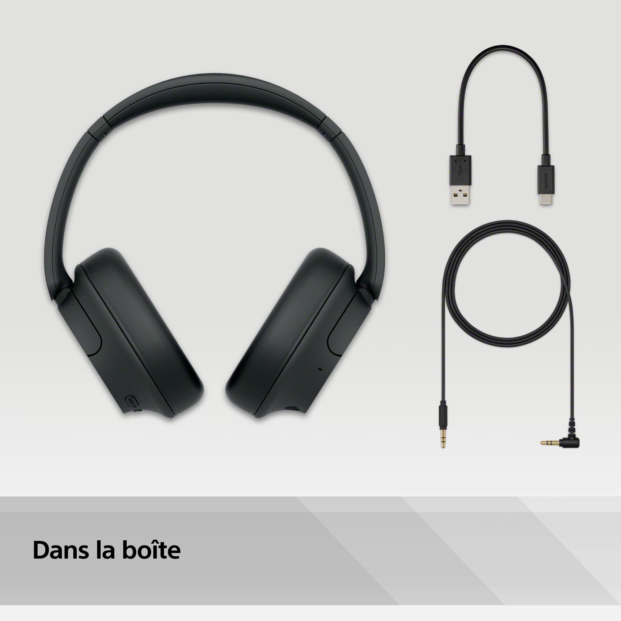 Sony WH-CH720N Wireless Noise Cancelling Bluetooth Headphones with Built-in Mic, 35-Hour Battery Life & Fast Charge - Black - Perfect for Travel, Commuting & Office Use