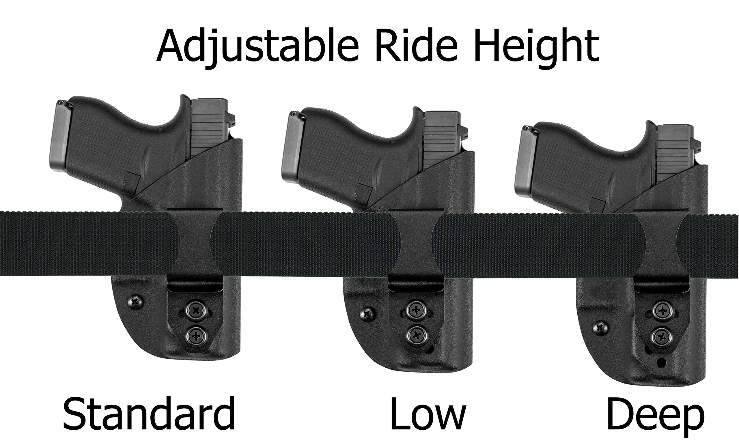 Vedder LightTuck IWB Kydex Concealed Carry Holster for Ruger Pistols - Comfortable & Adjustable Gun Holster for Everyday Carry (EDC), Concealed Carry, and Personal Protection