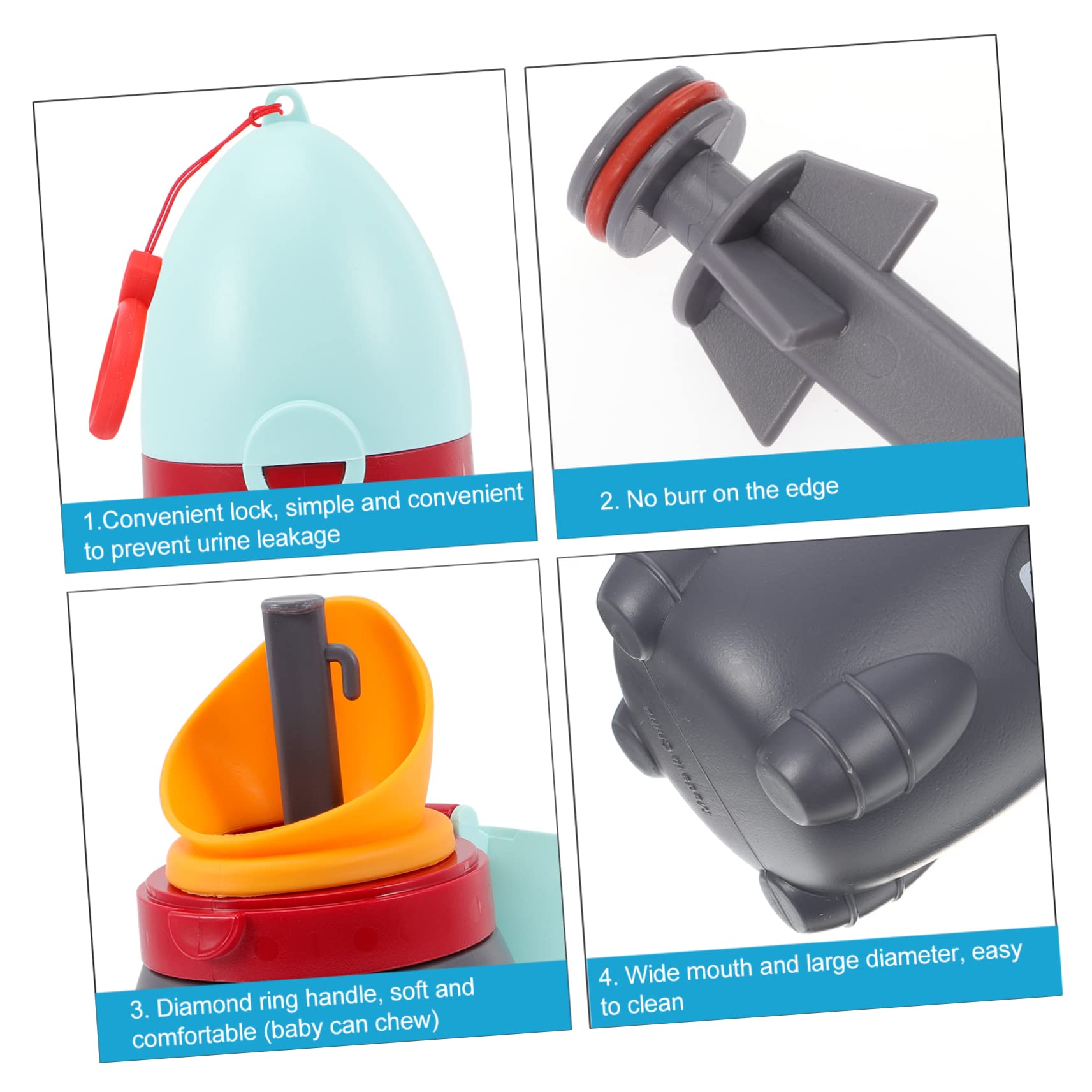 UPKOCH 5 Pack Reusable Travel Urinal for Men & Boys - Leak-Proof TPE Pee Cup for Camping, Hiking, Road Trips & Emergency - Portable Outdoor Urinal for Car, Truck, RV & Nighttime Use - Sky Blue | Perfect for Outdoor Adventures, Long Drives & Emergency Situations