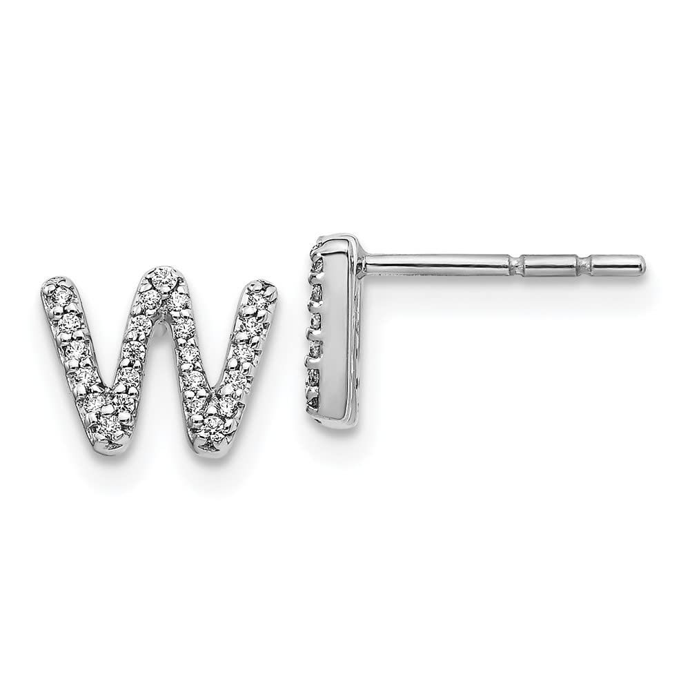 14K White Gold Lab-Grown Diamond Letter 