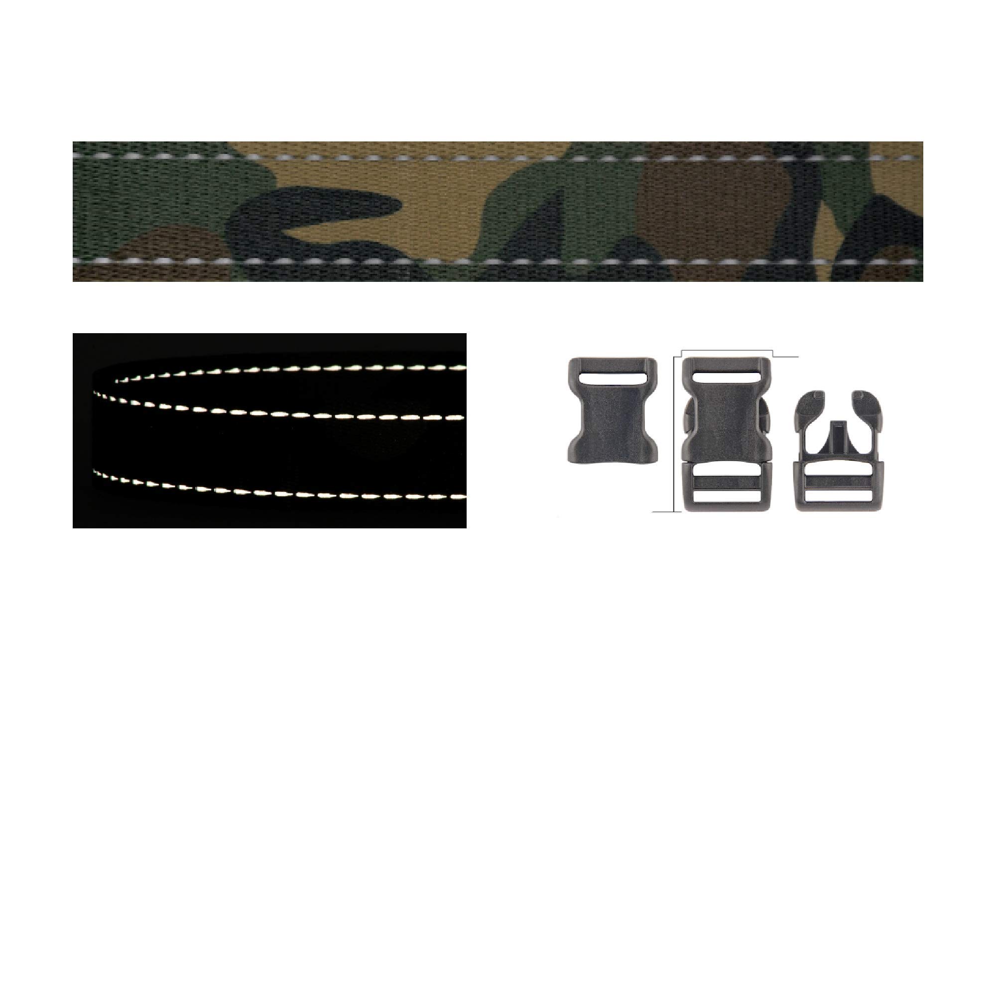 Waterproof Adjustable Camo Dog Collar for Puppies & Dogs - Durable Outdoor Hunting, Hiking & Camping Pet Accessories - Perfect for Active Adventures & Daily Walks
