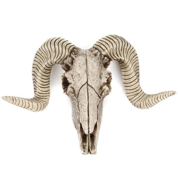 Desert Skull Sculpture - Handmade Resin Art Decor for Home, Office & Halloween - Western Gothic Decorations for Mantel, Shelf & Outdoor Spaces