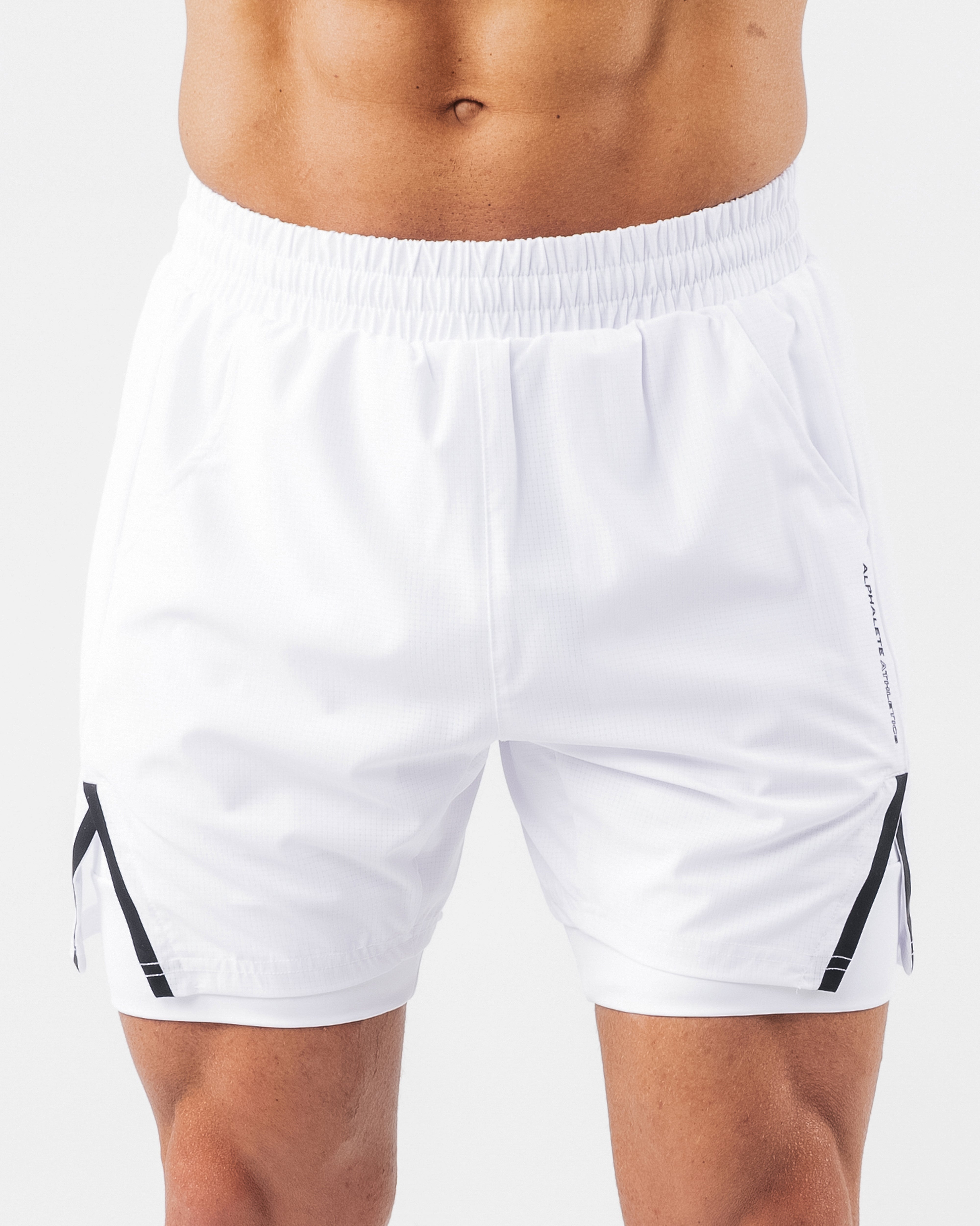 Infinity Shorts for Women - High Waisted White Workout Running Yoga Athletic Shorts - Perfect for Gym, Fitness & Casual Wear