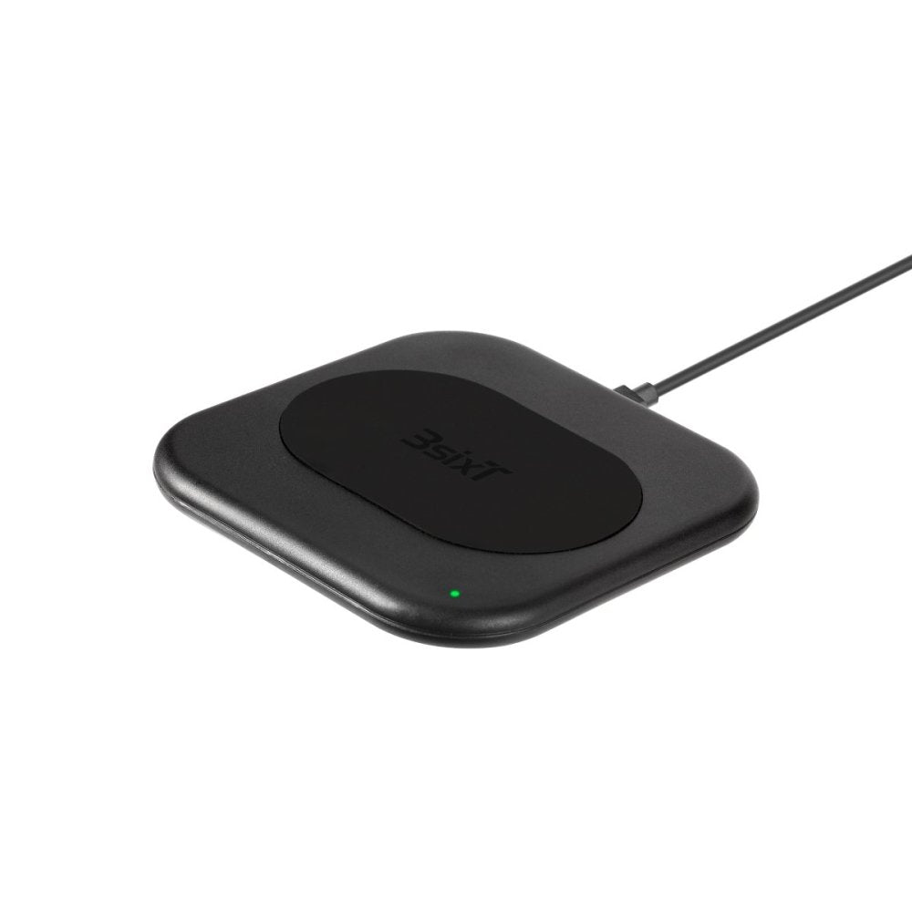 3sixT Karma 15W Fast Wireless Charger Pad - Qi Certified for iPhone 15/14/13/12, Samsung Galaxy S23/S22/S21, AirPods - Perfect for Nightstand, Office Desk & Car Charging