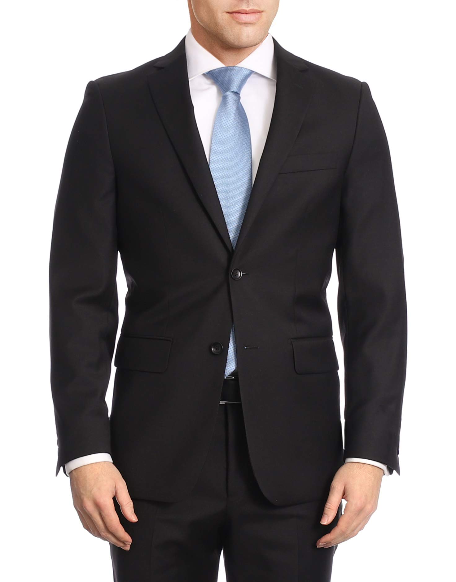 Men's Classic Fit Two-Button 100% Wool 2-Piece Suit - Perfect for Business Meetings, Weddings & Formal Events
