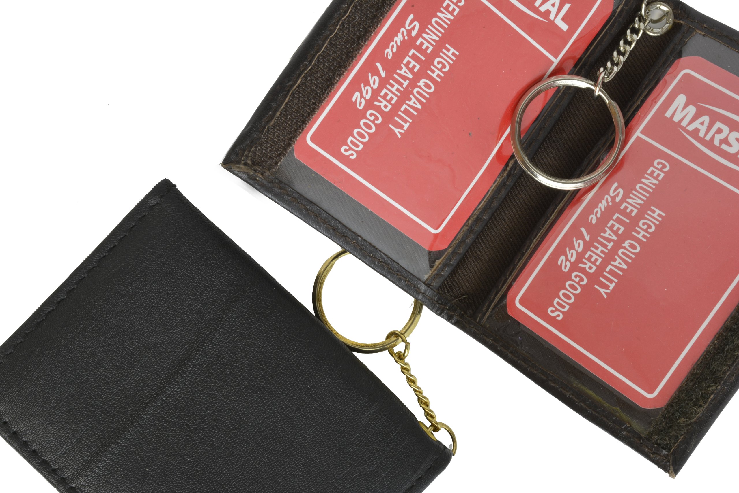Genuine Lambskin Leather Credit Card Holder & ID Card Wallet with Keychain - Slim RFID Blocking Wallet for Men & Women, Perfect for Travel, Business, and Everyday Use