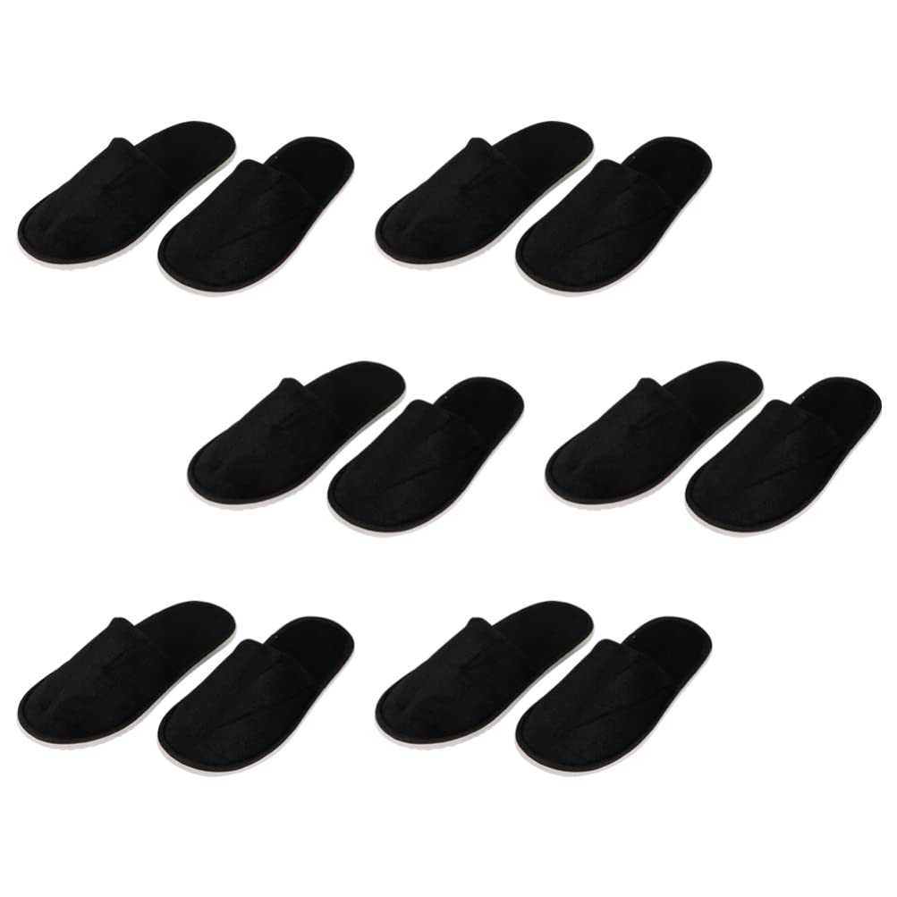 Beaupretty 6 Pairs Hotel Slippers for Women & Men - Soft Spa Slippers, Disposable Closed-Toe Guest Slippers, Non-Slip Indoor & Travel Slippers for Wedding, Home, Hotel Use - Perfect for Bridal Party, Spa Day, and Travel Comfort