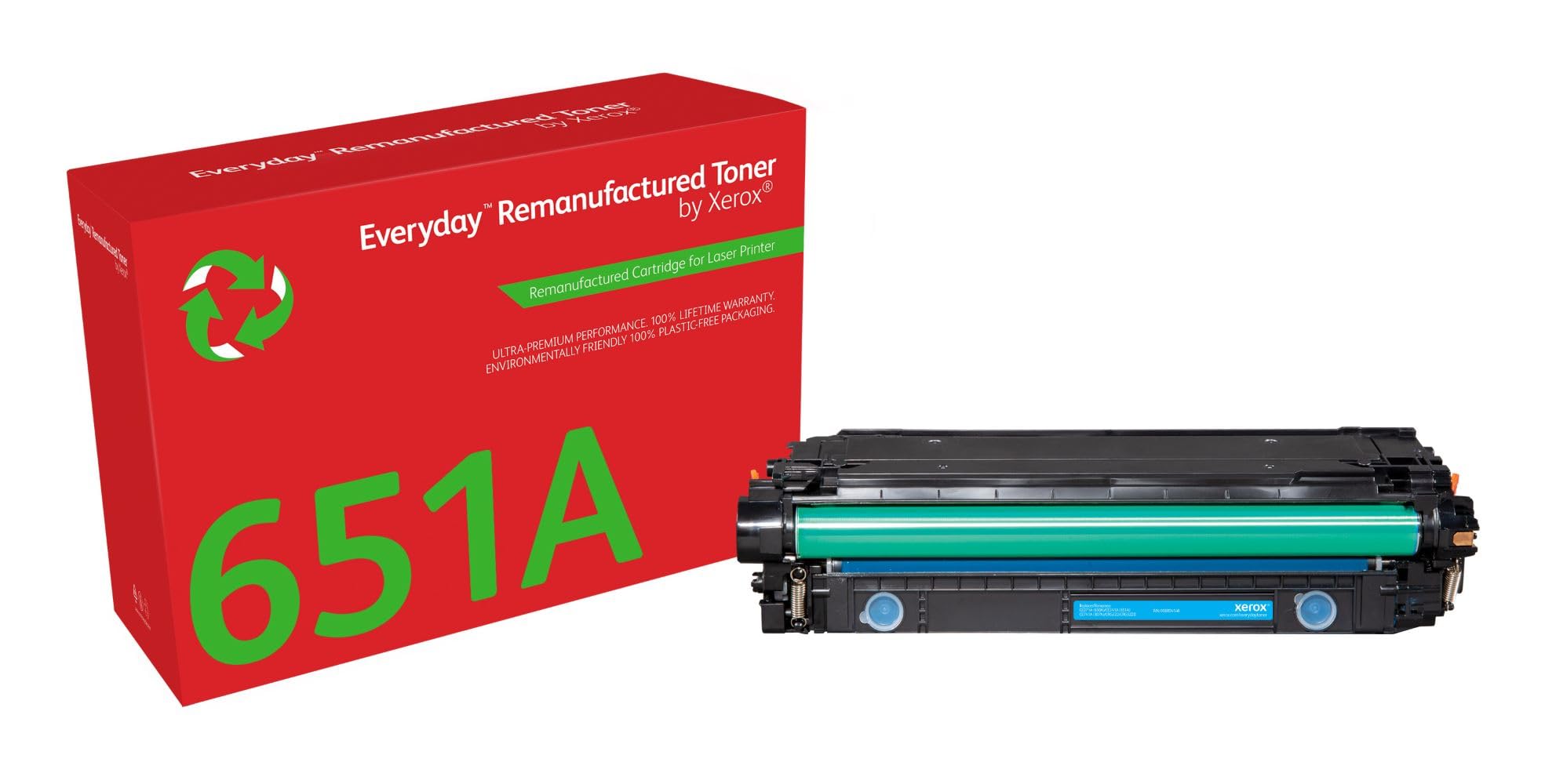 Xerox Everyday Cyan Toner Cartridge - Compatible with HP 651A, 650A, 307A (CE341A/CE271A/CE741A) - Standard Capacity Replacement for HP Printers - Perfect for Home Office & Small Business Printing Needs