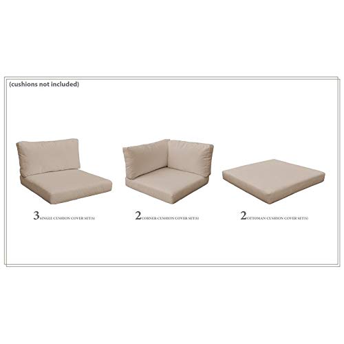 TK Classics Wheat-Colored Cover Set for MONACO-08a Sofa - Premium Fabric Slipcover (Cushions Not Included) | Perfect for Living Room, Family Room & Home Decor Upgrade
