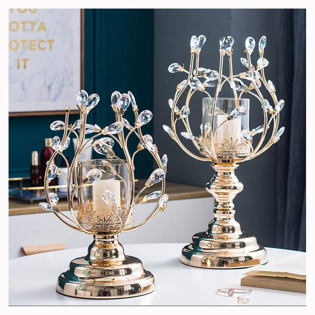 Elegant Alloy Candle Holders for Wedding & Dining Decor - Set of 2 Modern Candelabra for Home, Living Room, and Special Events - Perfect for Romantic Ambiance and Table Centerpieces