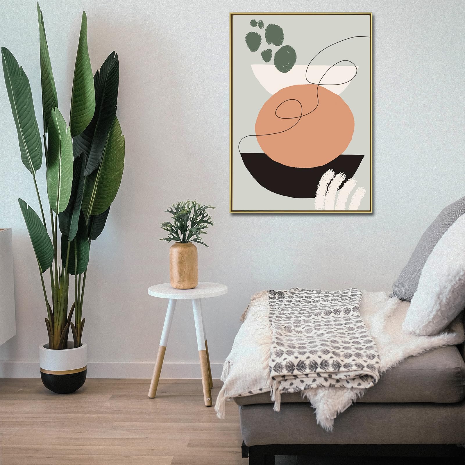 48x60 Floating Frame for Canvas Paintings & Prints - DIY Metal Floater Frame for Portrait/Landscape Oil Paintings - Gold Art Display Frame for Gallery, Home Office & Living Room Decor - Perfect for Art Shows & Wall Displays