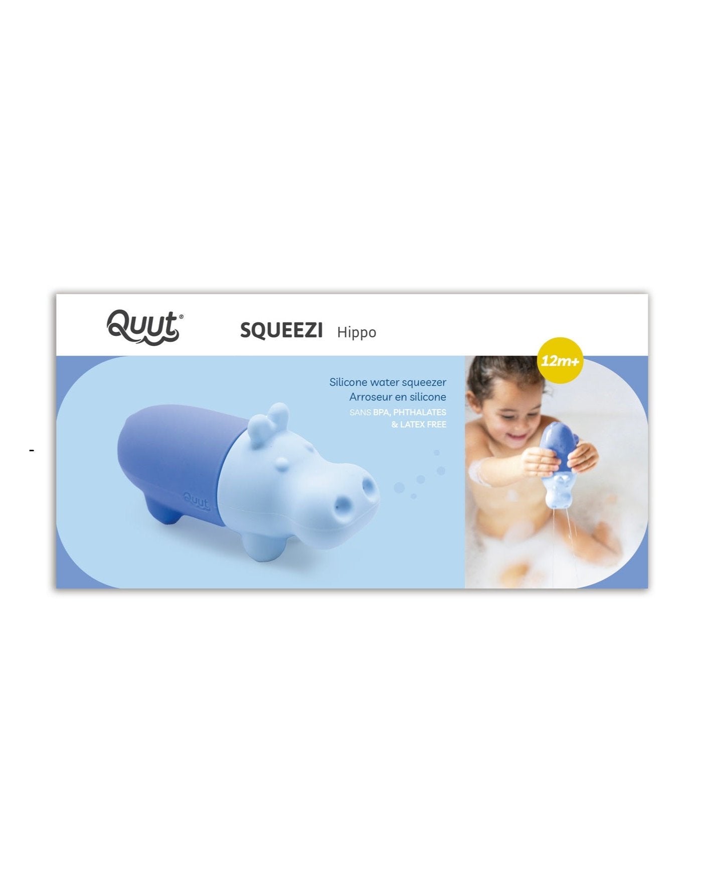 Squeezi Silicone Hippo Bath Toy for Kids - Non-Toxic, Squeezable & Fun Bathtime Companion - Perfect for Baby Bath Time, Sensory Play & Toddler Learning