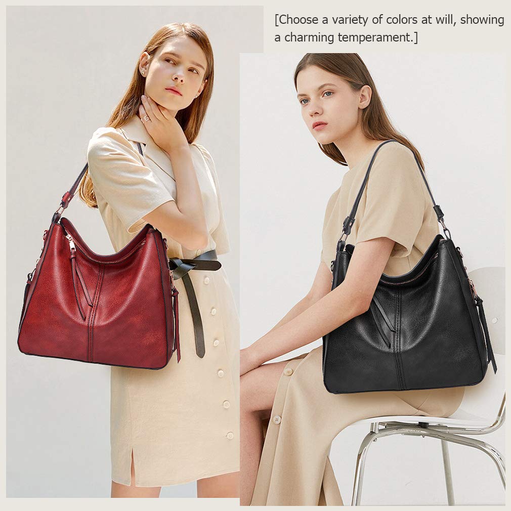 Stylish PU Leather Handbag & Purse Set for Women - Large Hobo Shoulder Bag, Fashionable Ladies Bags, Perfect Gift for Girls | Ideal for Work, Shopping & Everyday Use