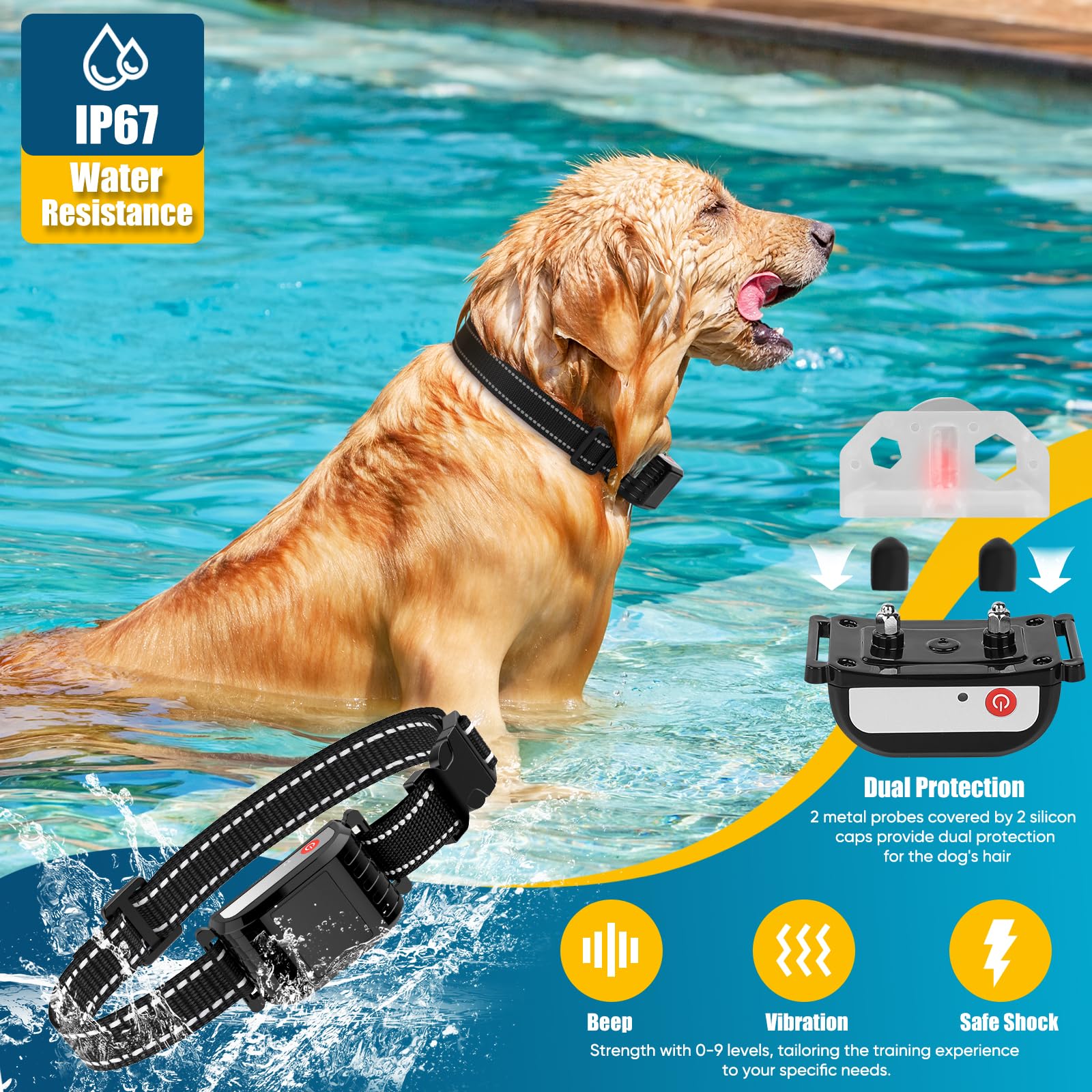 Wireless Dog Fence System with LCD Color Screen & Remote Training Collar - Adjustable Electric Pet Fence for Small, Medium & Large Dogs - Perfect for Backyard, Farm & Outdoor Dog Training