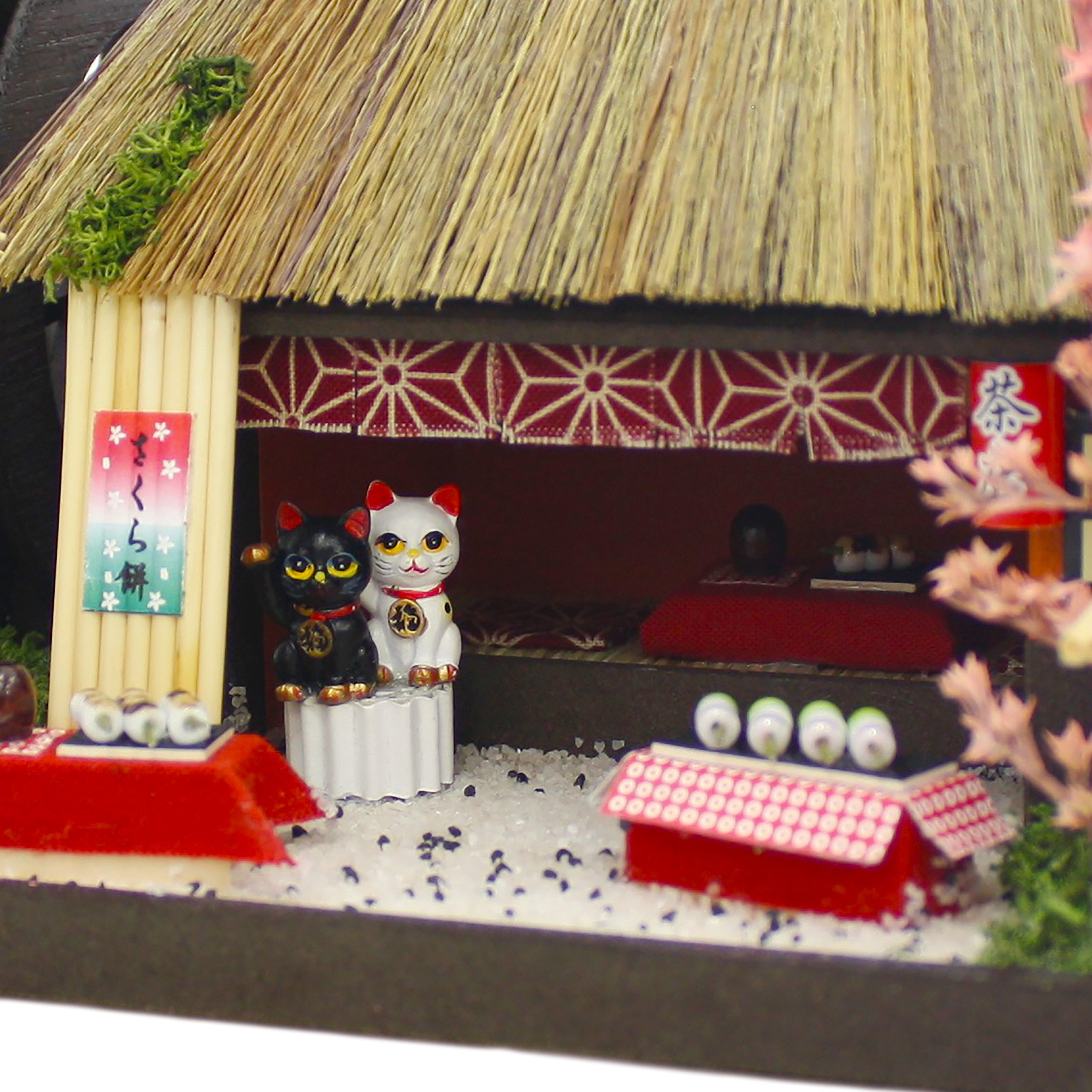 Billy Handmade Dollhouse Kit - Japanese Thatched Roof Teahouse Model 8441 for Miniature Collectors & DIY Enthusiasts | Perfect for Home Decor, Gifts & Hobby Displays