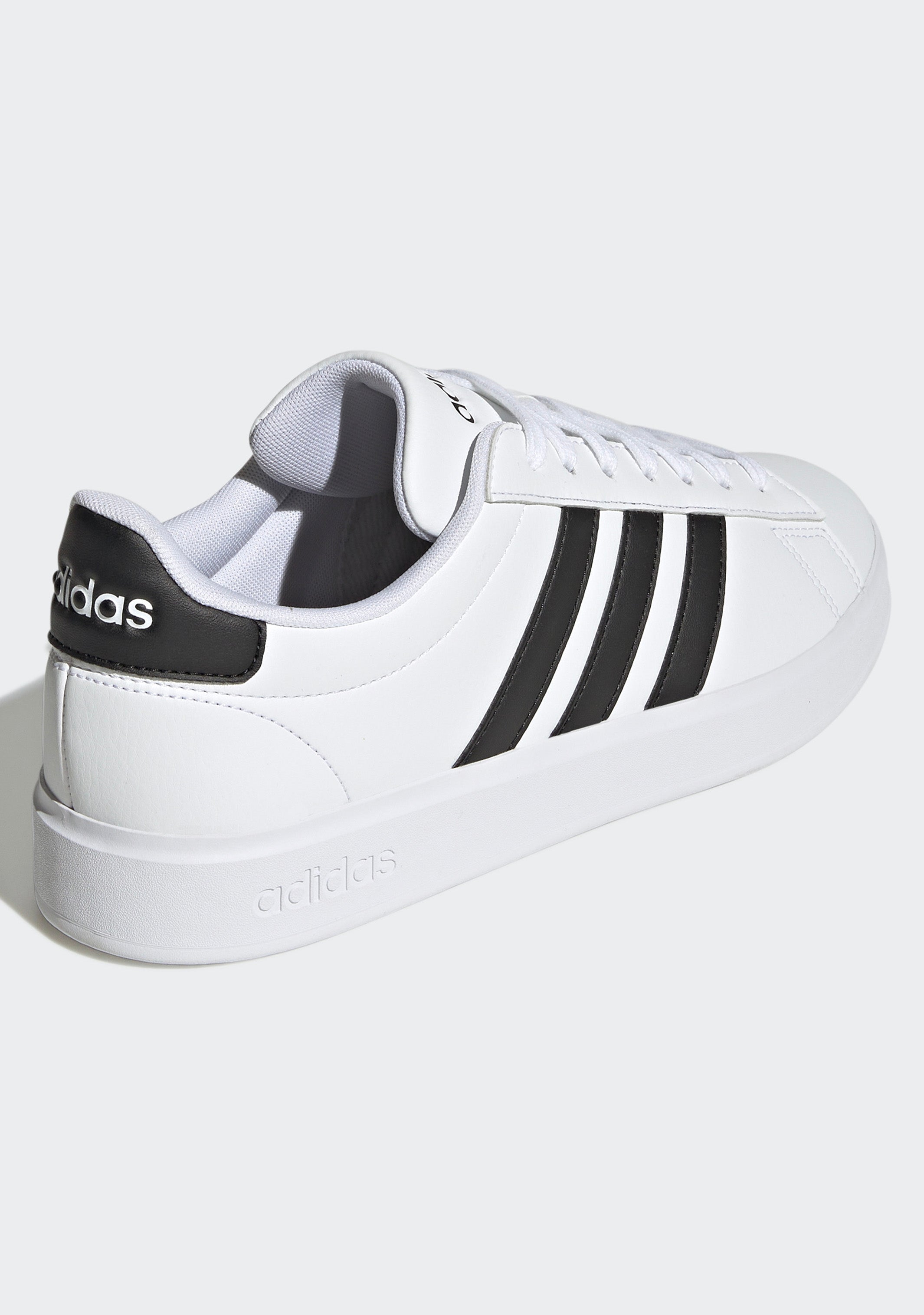 Adidas Men’s Grand Court 2.0 Sneakers - Comfortable Casual Shoes for Walking, Running & Gym - White/Black Tennis Shoes for Men