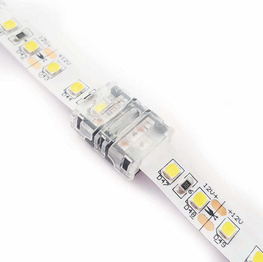 24V LED Strip Lights - Waterproof Flexible LED Tape with Solderless Connectors (10mm) for Single Color Lighting - Perfect for Home Decoration, Under Cabinet Lighting, and DIY Projects