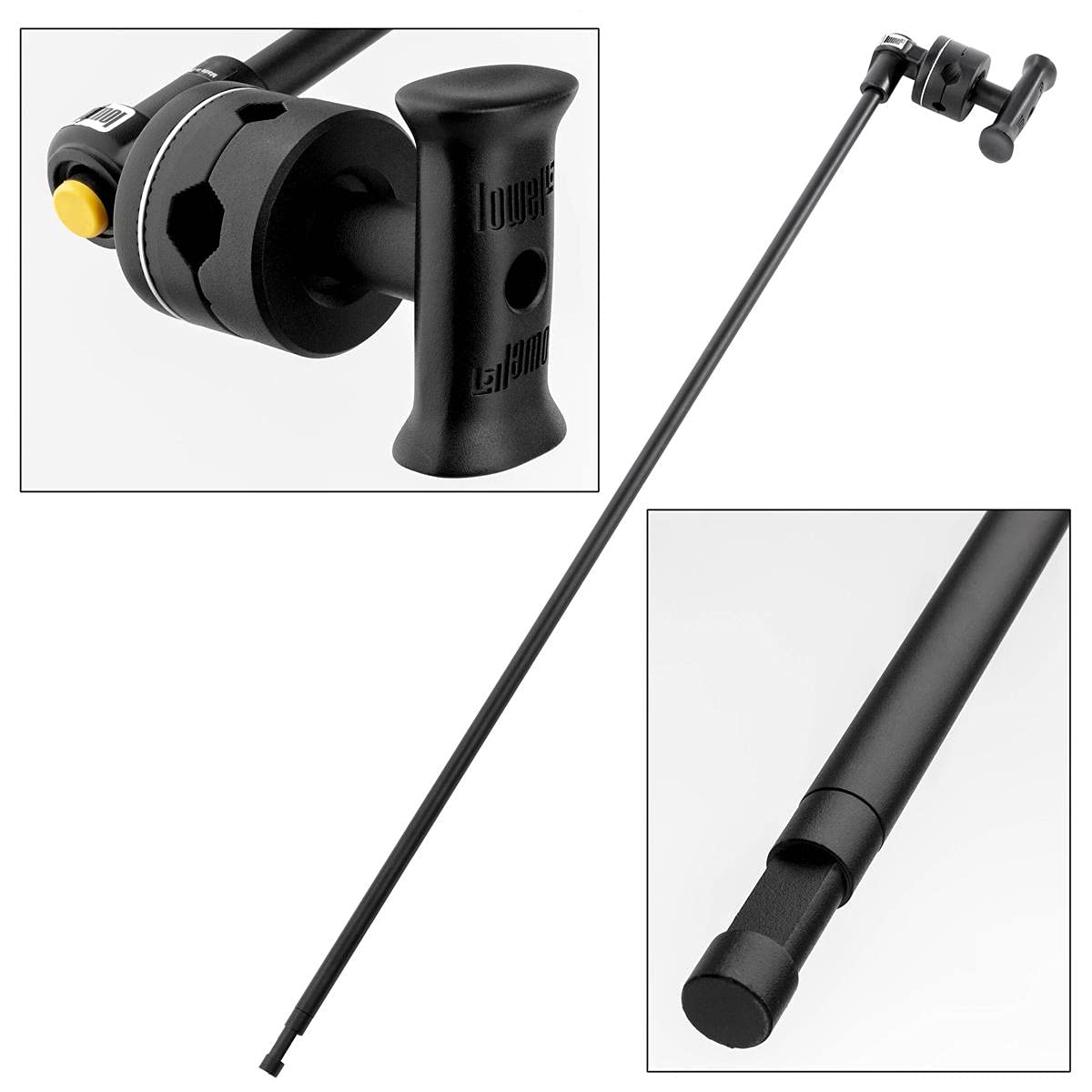 Lowel 40-Inch C-Stand Turtle Base Kit with 2.5-Inch Grip Head & 40-Inch Grip Arm - Heavy Duty Black Photography Stand for Studio Lighting, Video Production, and Film Equipment Support