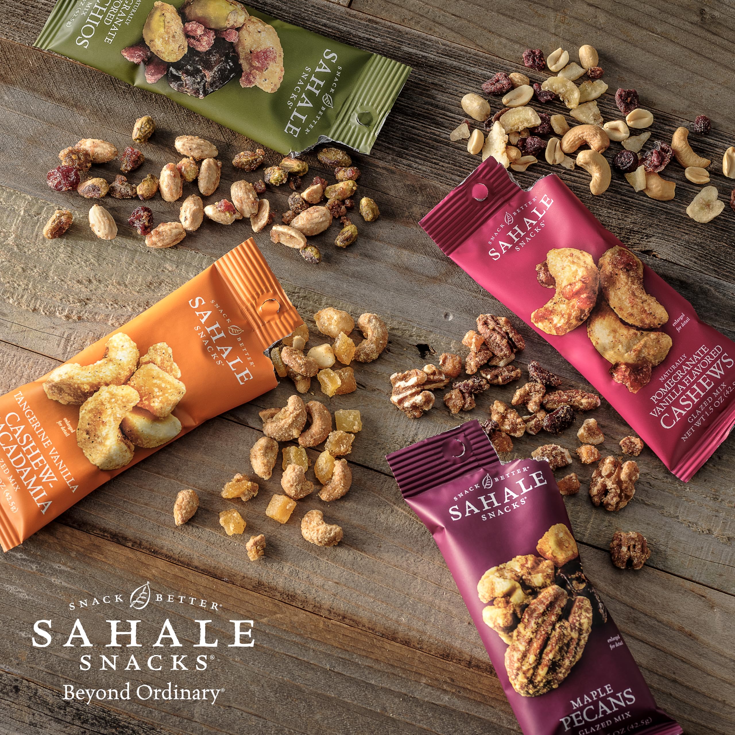 Sahale Snacks Classic Fruit and Nut Trail Mix - 1.5 Oz Grab & Go Bags (18 Packs) | Dry-Roasted Deluxe Mixed Nuts with Apples & Cranberries | Non-GMO, Kosher, Gluten-Free Snacks | Perfect for Hiking, Camping & Healthy On-the-Go Snacking