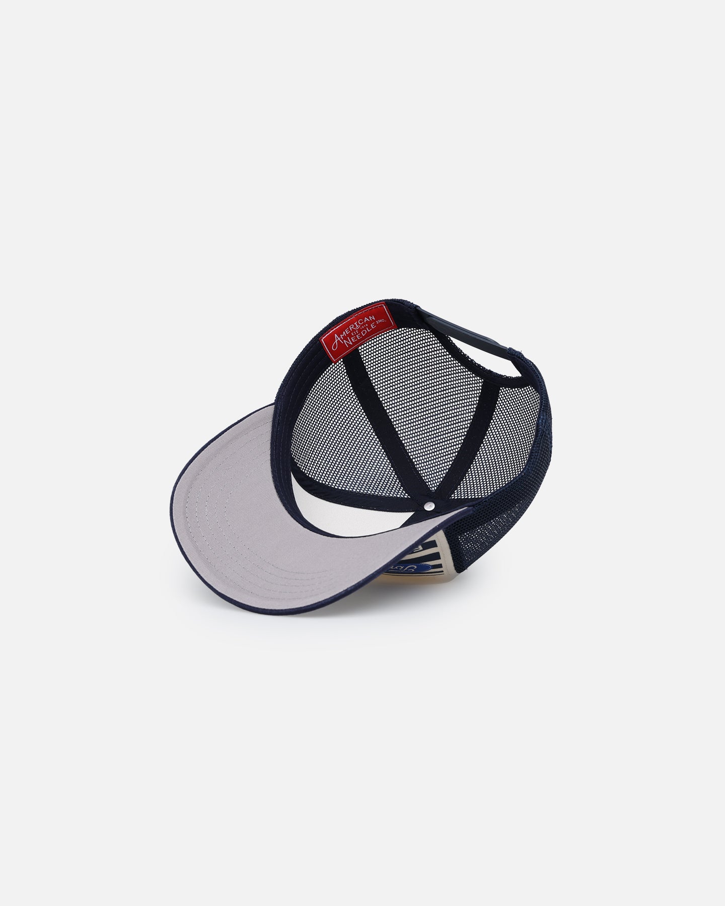 American Needle Sinclair Trucker Snapback Hat - Navy/Ivory Adjustable Baseball Cap for Men & Women - Perfect for Casual Wear, Sports & Outdoor Activities