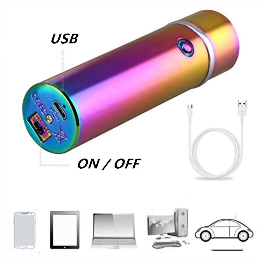 USB Arc Lighter - Windproof Rechargeable Triple Flame (Multicolor) for Camping & Outdoor