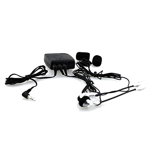 Motorcycle Intercom Headset Kit - Helmet Wired Walkie Talkie Communication System with Portable Audio Headphones for Bikers | Perfect for Group Riding, Touring & Adventure Motorcycling