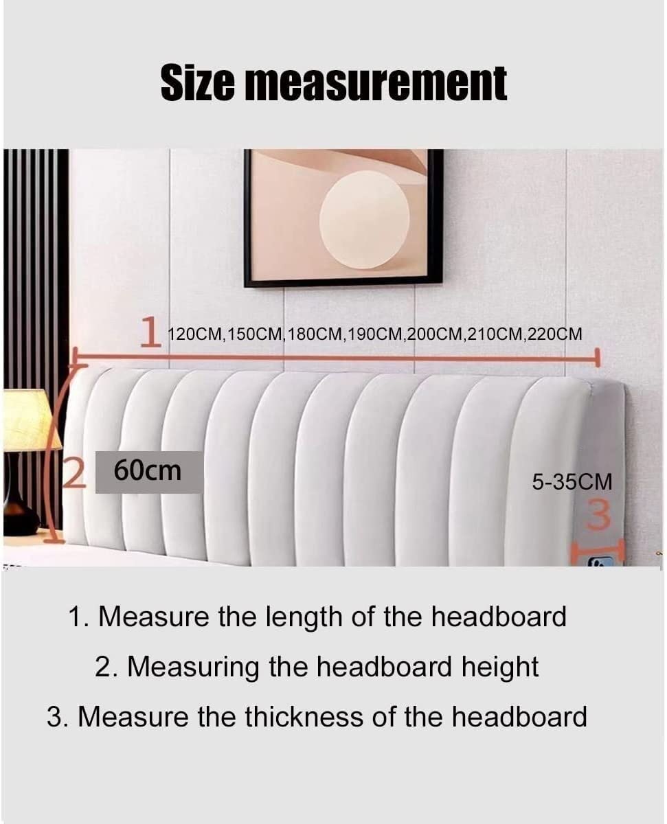 Velvet Thickened Headboard Slipcover - Dustproof Protector for Full, Queen & Cal King Beds (71in/180cm) - Soft & Luxurious Bedroom Upgrade for Home & Hotel Use