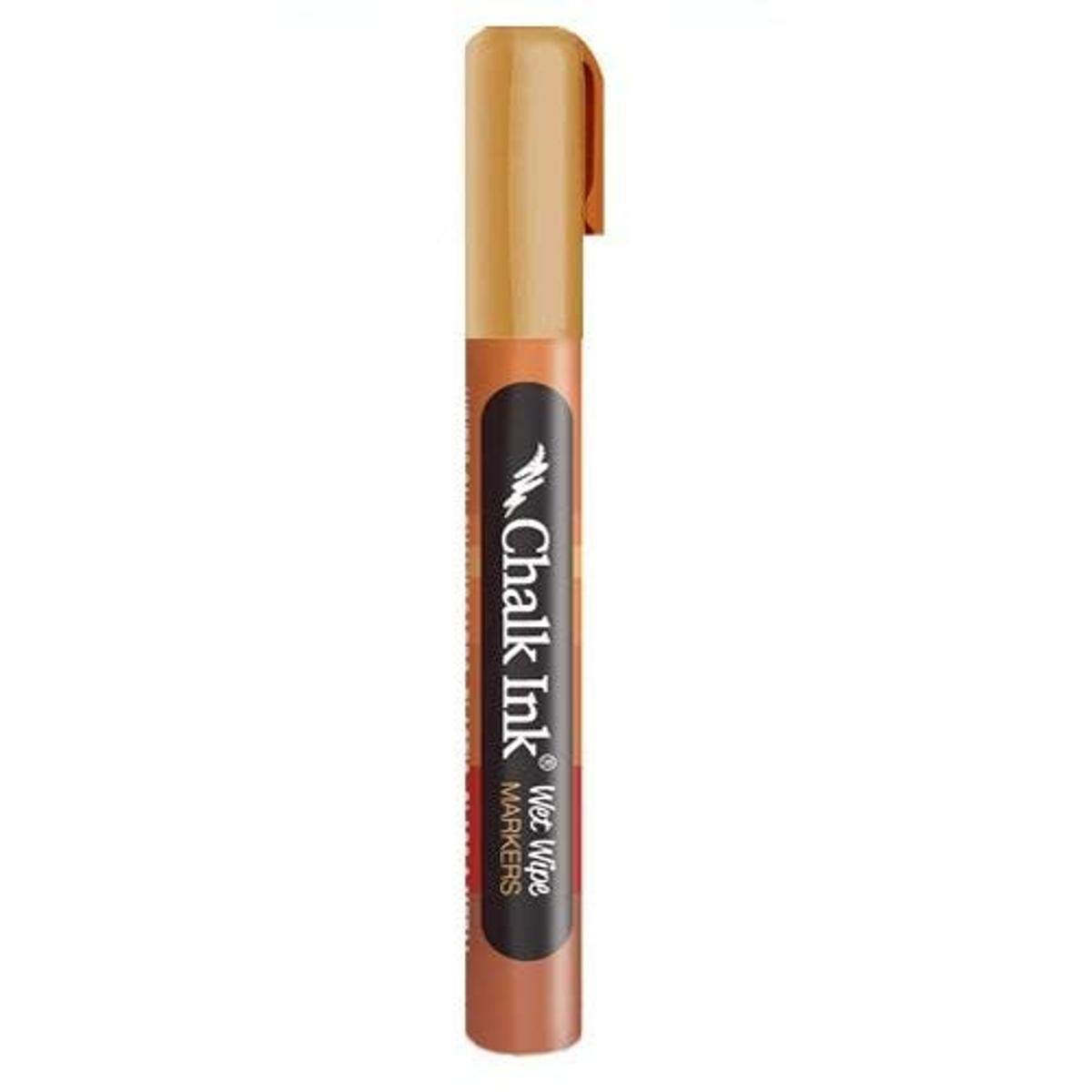 Metallic Chalk Ink Wet Wipe Markers - 6mm Fine Tip for Whiteboards, Glass & Doorknobs - Perfect for Offices, Classrooms & Home Organization